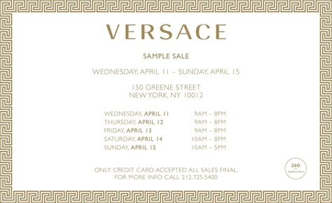 versace sample sale nyc|versace sample sale 2024.